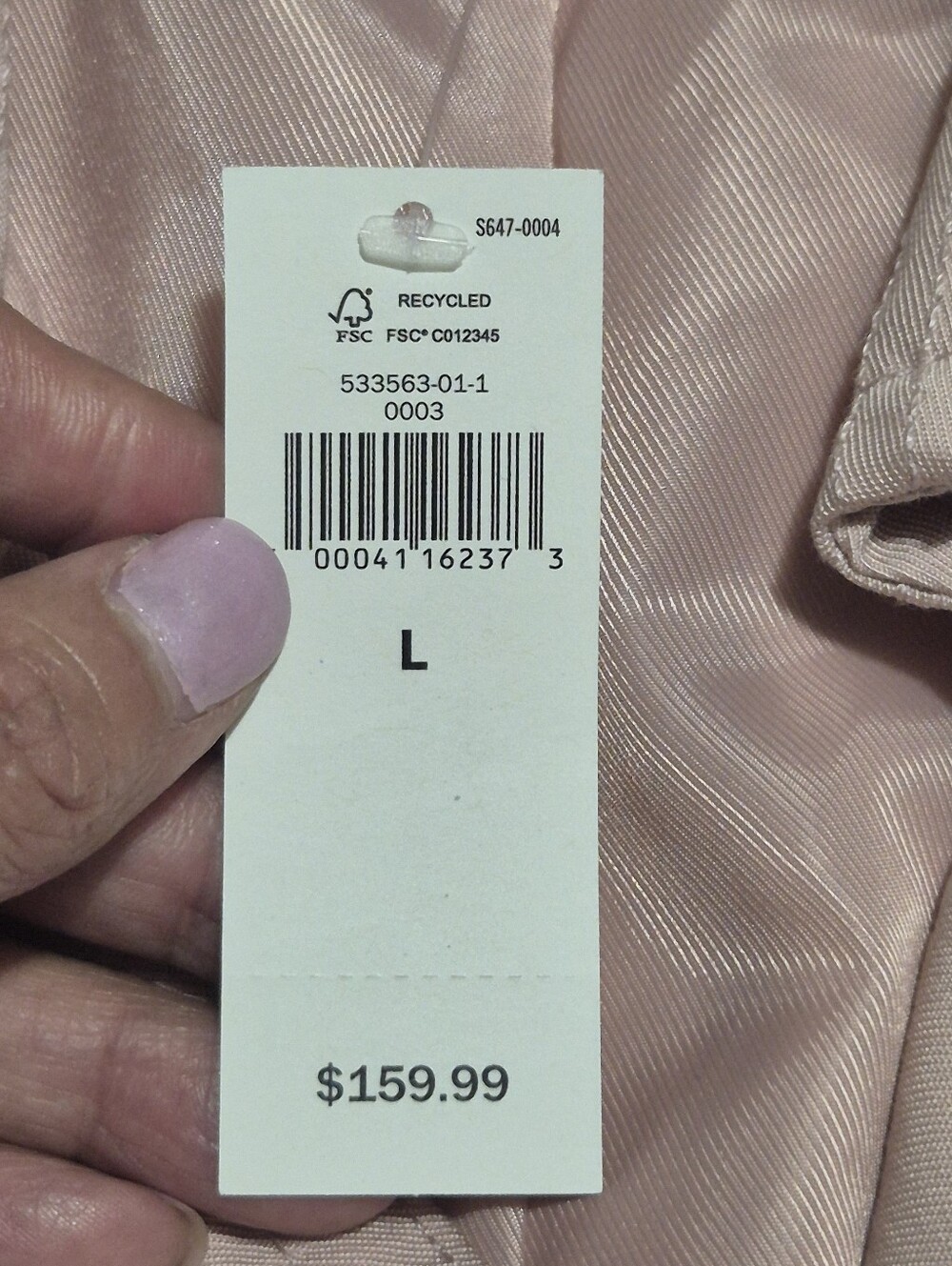 NWT Banana Republic Pale Pink Trench Coat..SIZE:L - Picture 12 of 14